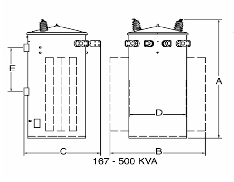 167kVA Single Phase Pole Mounted Transformer