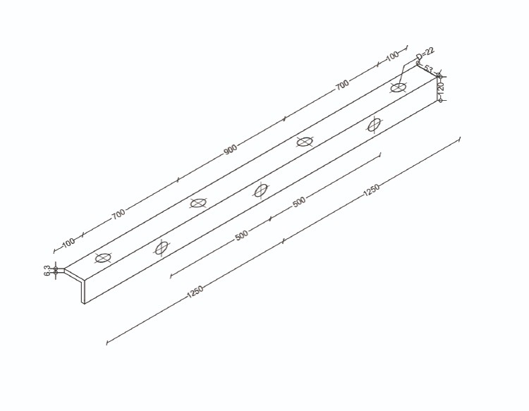  Cross-arm dimensions and application